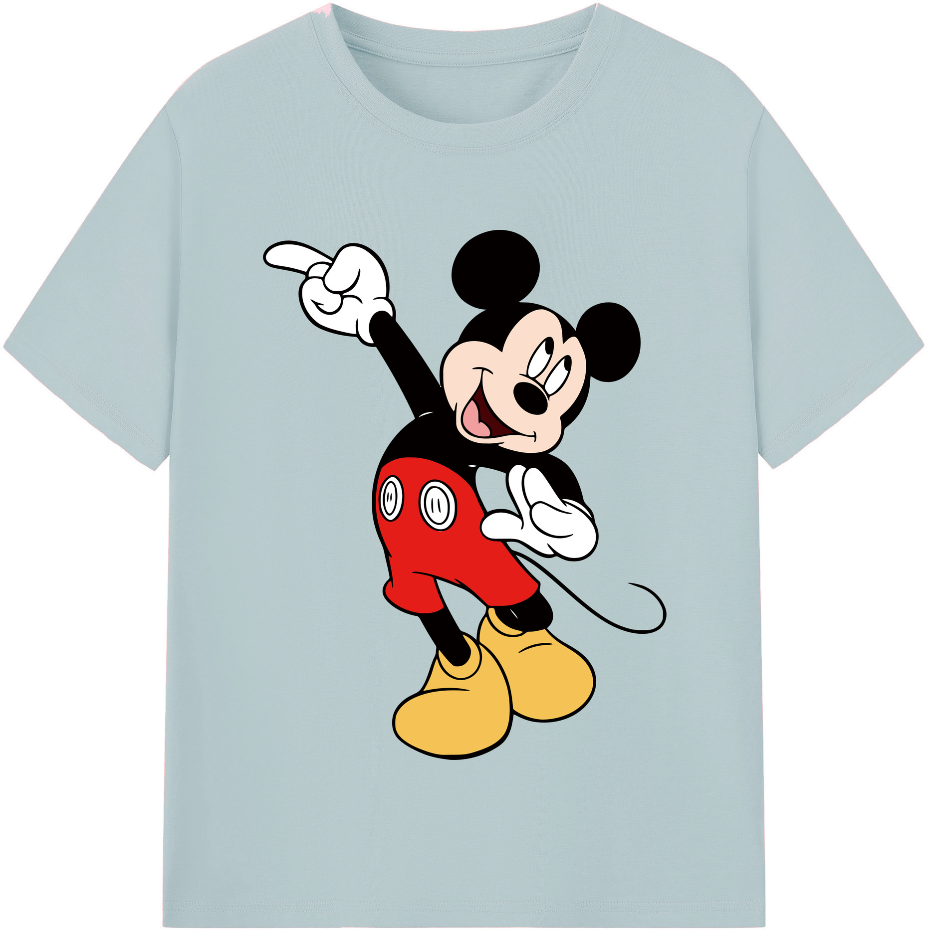 （画像用） ミッキーマウス Mickey Mouse 綿100％半袖Tシャツ（フロントプリント）